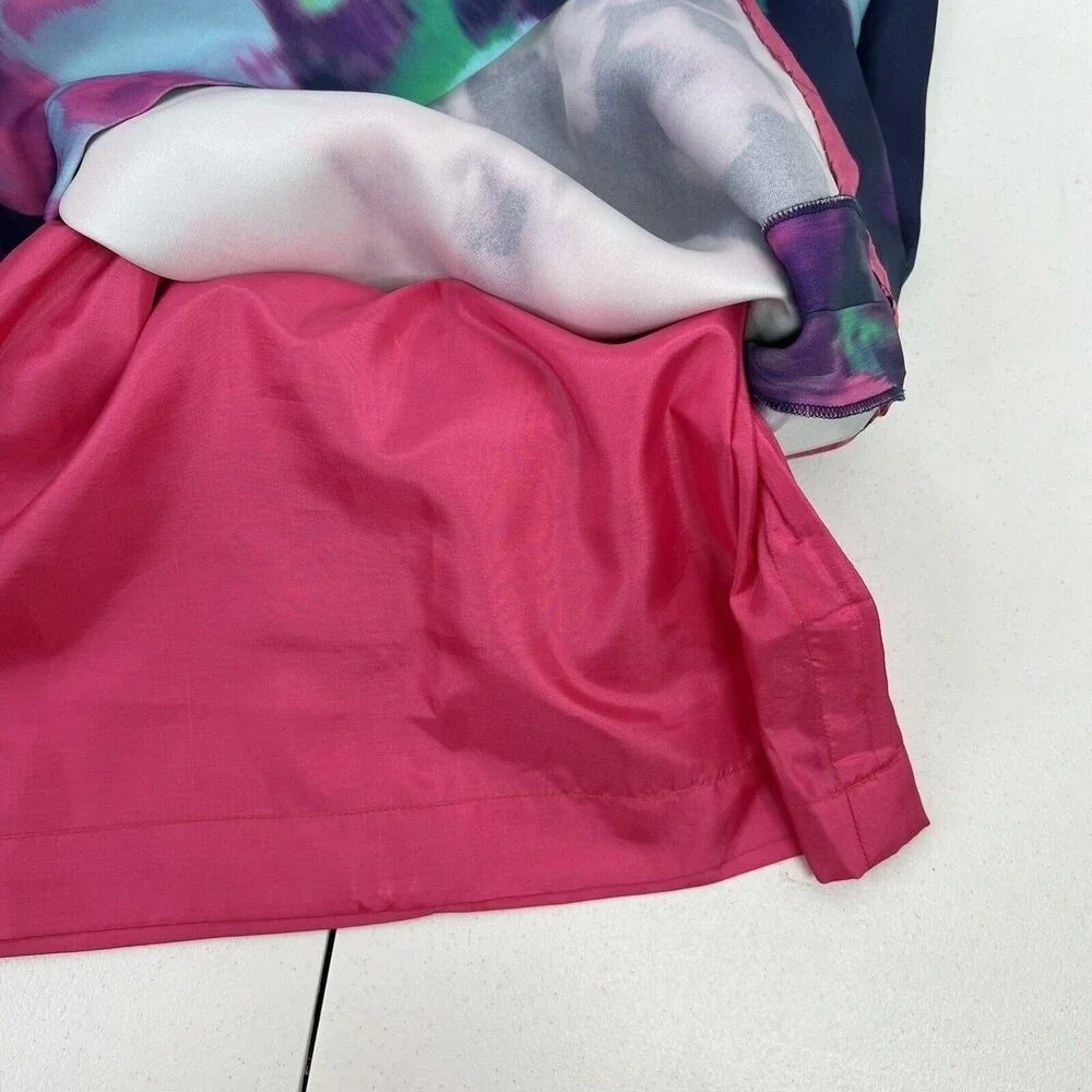 Kate Spade Size 2 Keri Shift Dress Watercolor Simply Cinema Pink Blue Sleeveless